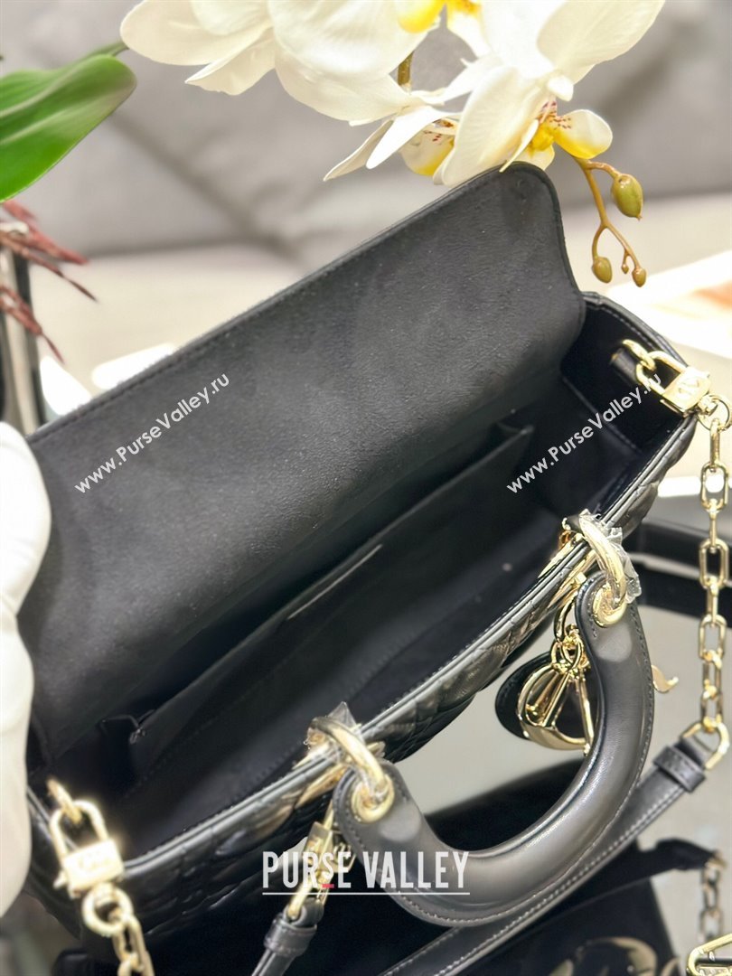 Dior Lady D-Joy Micro Bag in Cannage Lambskin Black/Gold 2025 M9250 (XXG-250806082)