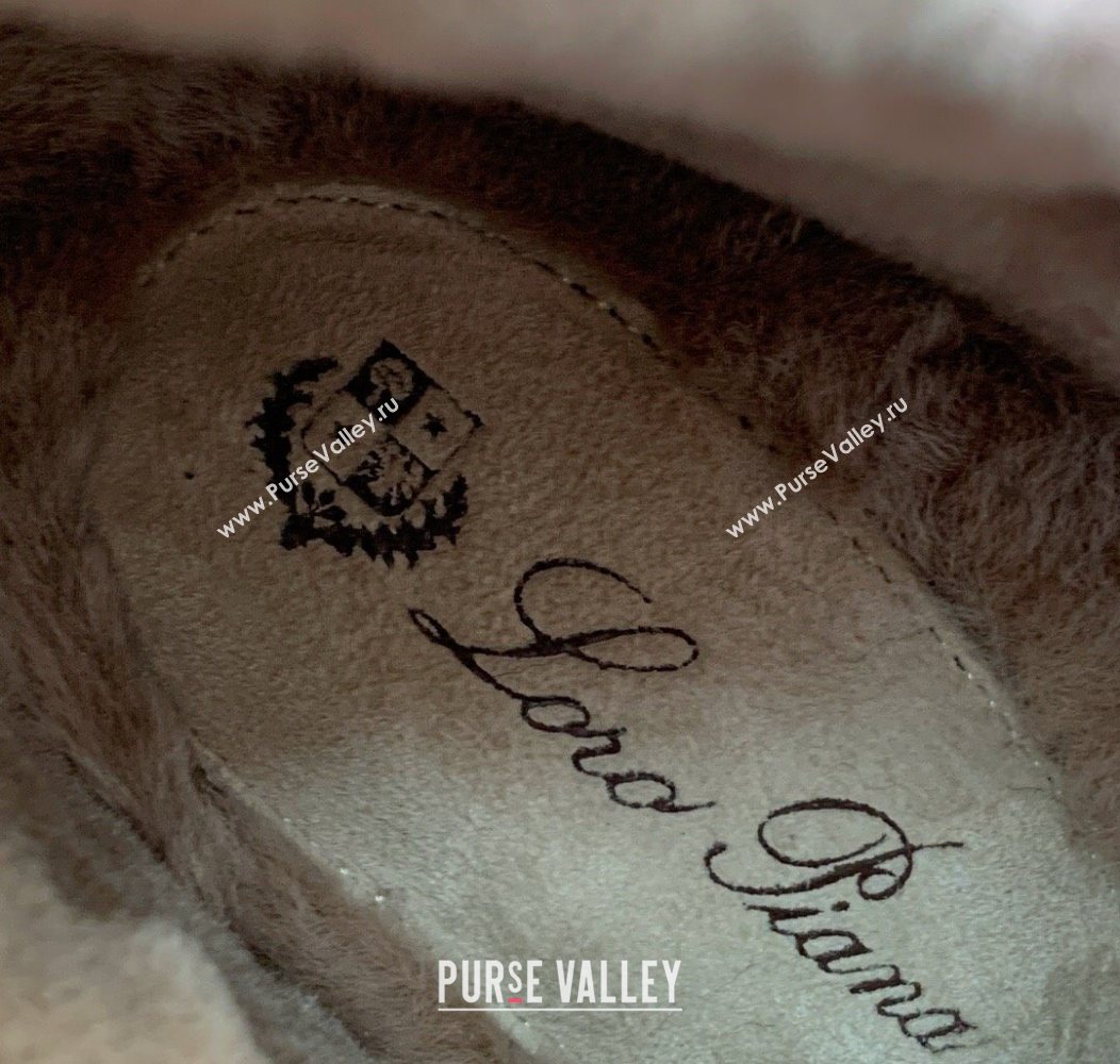 Loro Piana High Top Sneakers/Ankle Boots in Suede and Wool Fur Light Apricot 2025 LP111304 (HH-251211048)