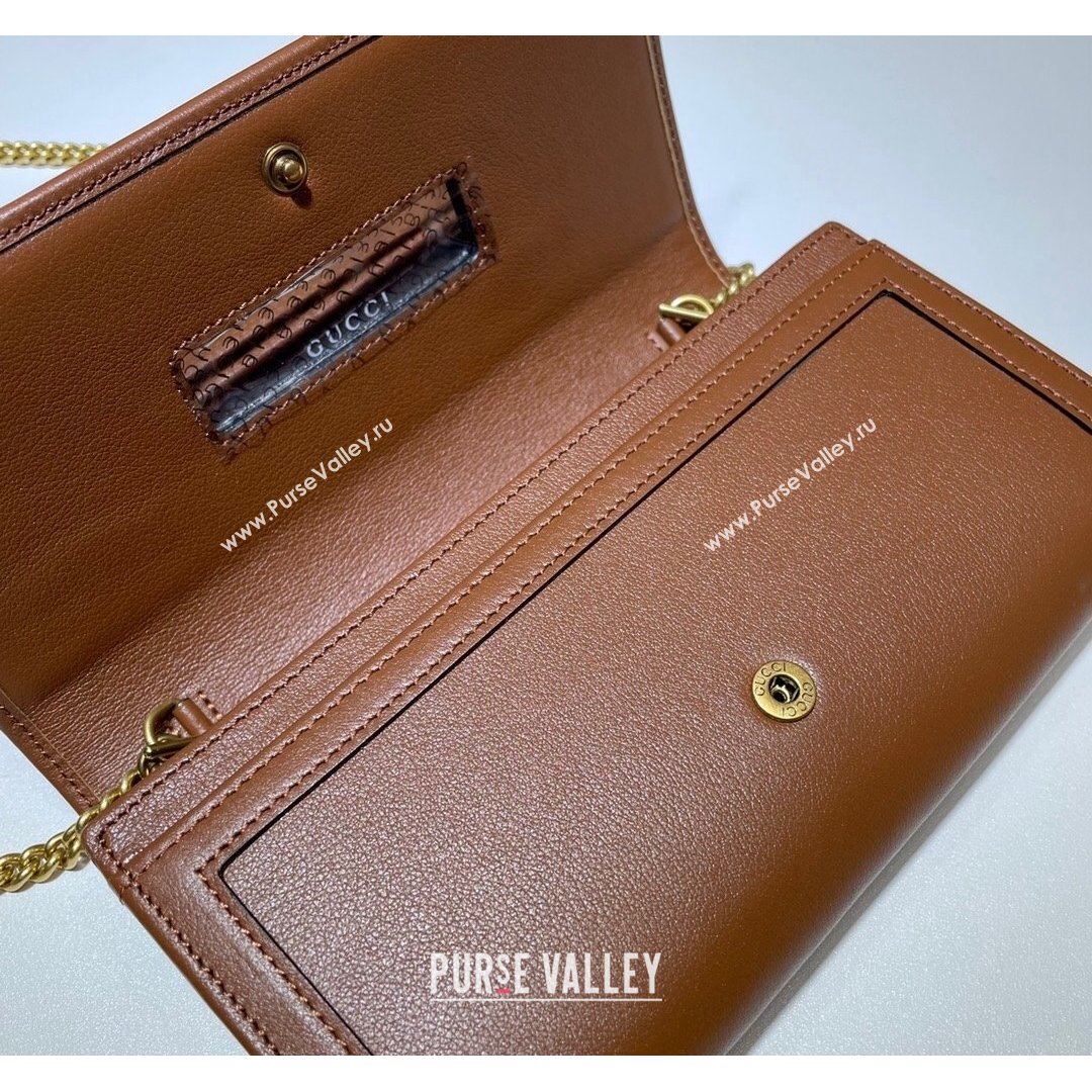 Gucci Diana Bamboo Chain Wallet 658243 Brown 2021 (DLH-21090331)