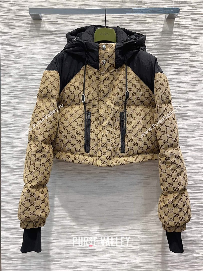 Gucci GG Down Jacket G122031 Beige/Black 2023 (Q-23122031)