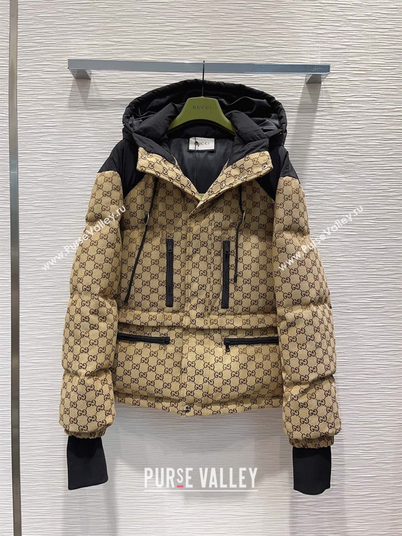 Gucci GG Down Jacket G122031 Beige/Black 2023 (Q-23122031)