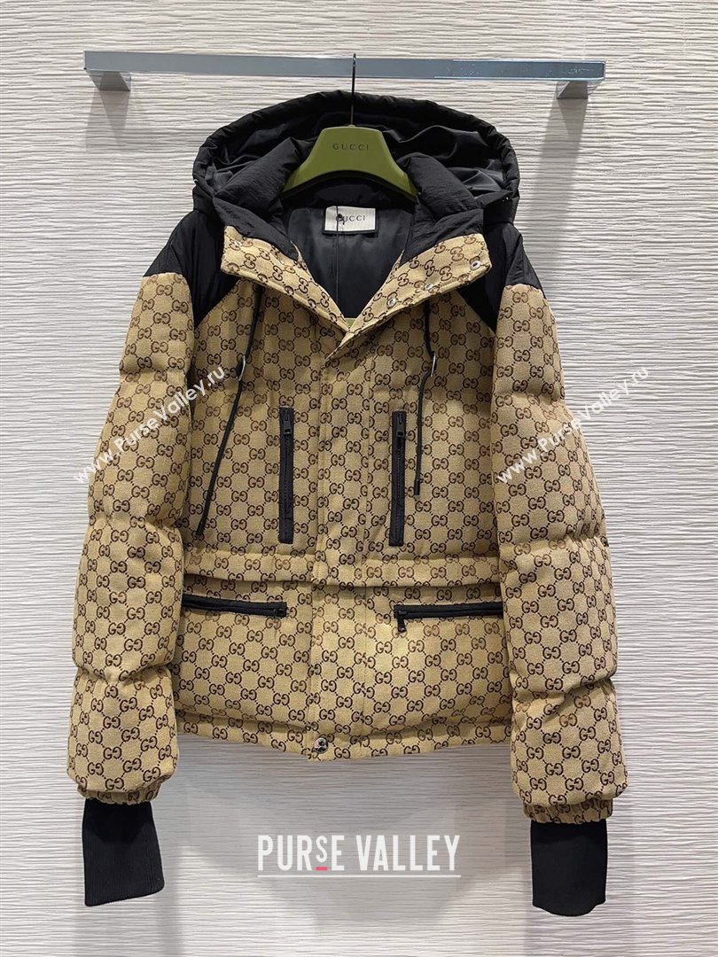 Gucci GG Down Jacket G122031 Beige/Black 2023 (Q-23122031)