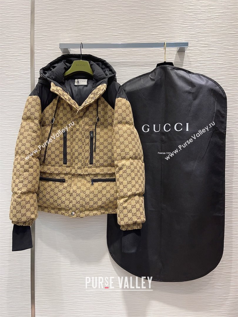 Gucci GG Down Jacket G122031 Beige/Black 2023 (Q-23122031)