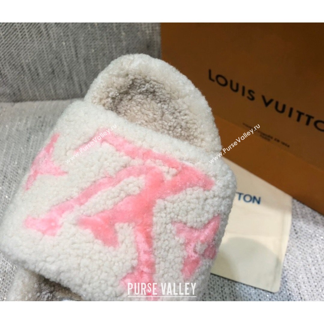 Louis Vuitton LV Wool Flat Slide Sandals White 2021 03 (MD-21080966)