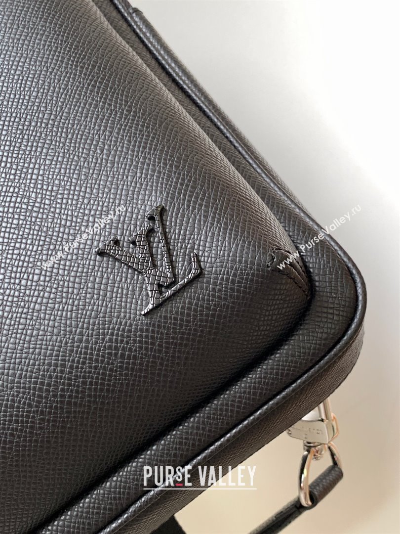 Louis Vuitton Avenue Slingbag NM in Taiga Cowhide Leather M30863 Black 2024 (K-24090701)