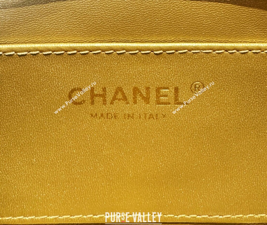 Chanel Lambskin Mini Flap Bag with AS1787 with Imitation Pearls Chain AS4868 Black 2024 (YEZI-24040201)