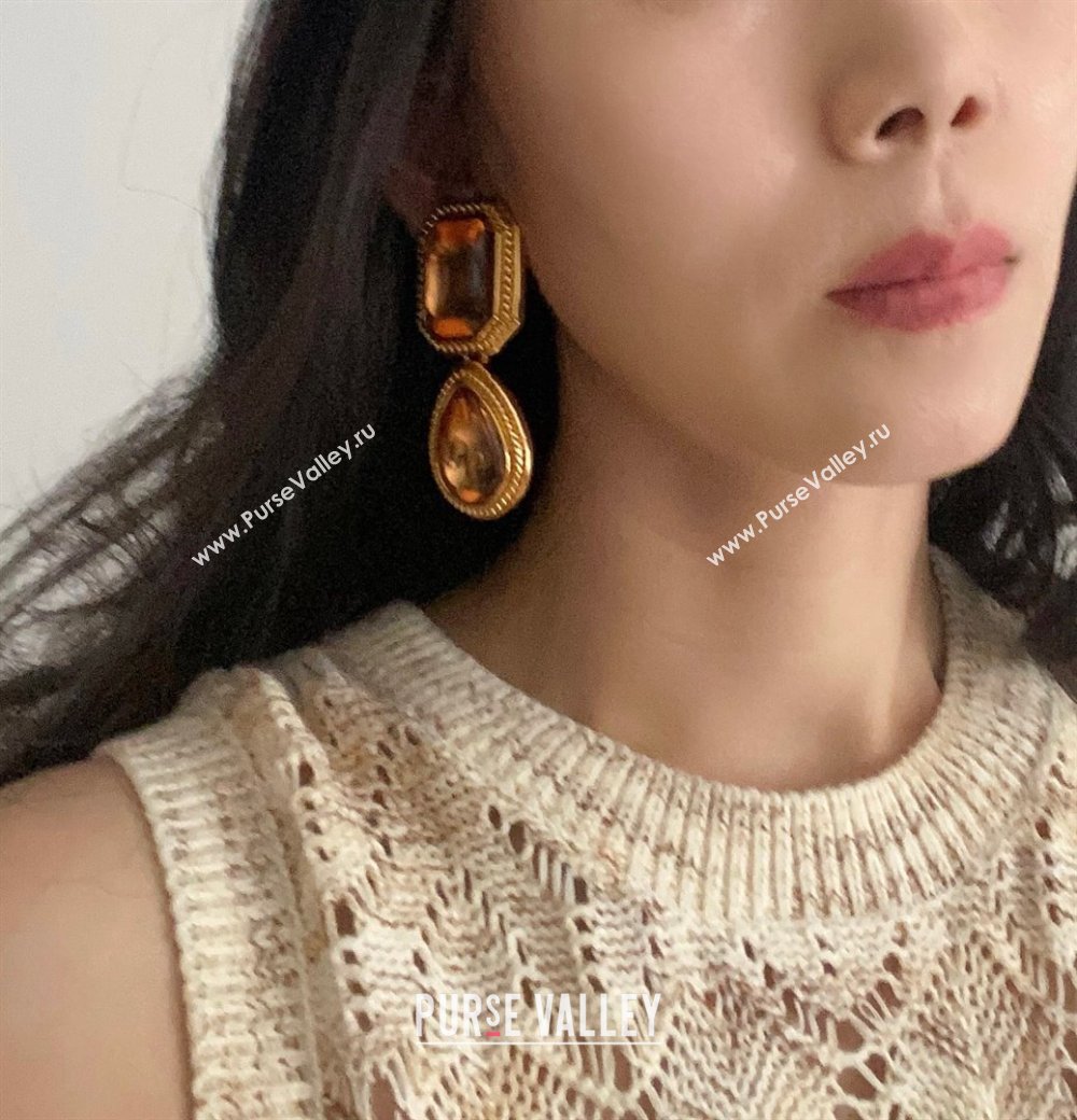 Saint Laurent Crystal Clip-on Earrings S110405 2024 (YF-24110405)