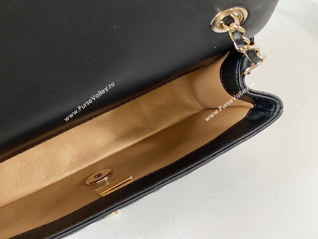 Chanel Lambskin Small Flap Bag with Soccer Ball AS1787 Black/Gold 2024 (SM-24040203)