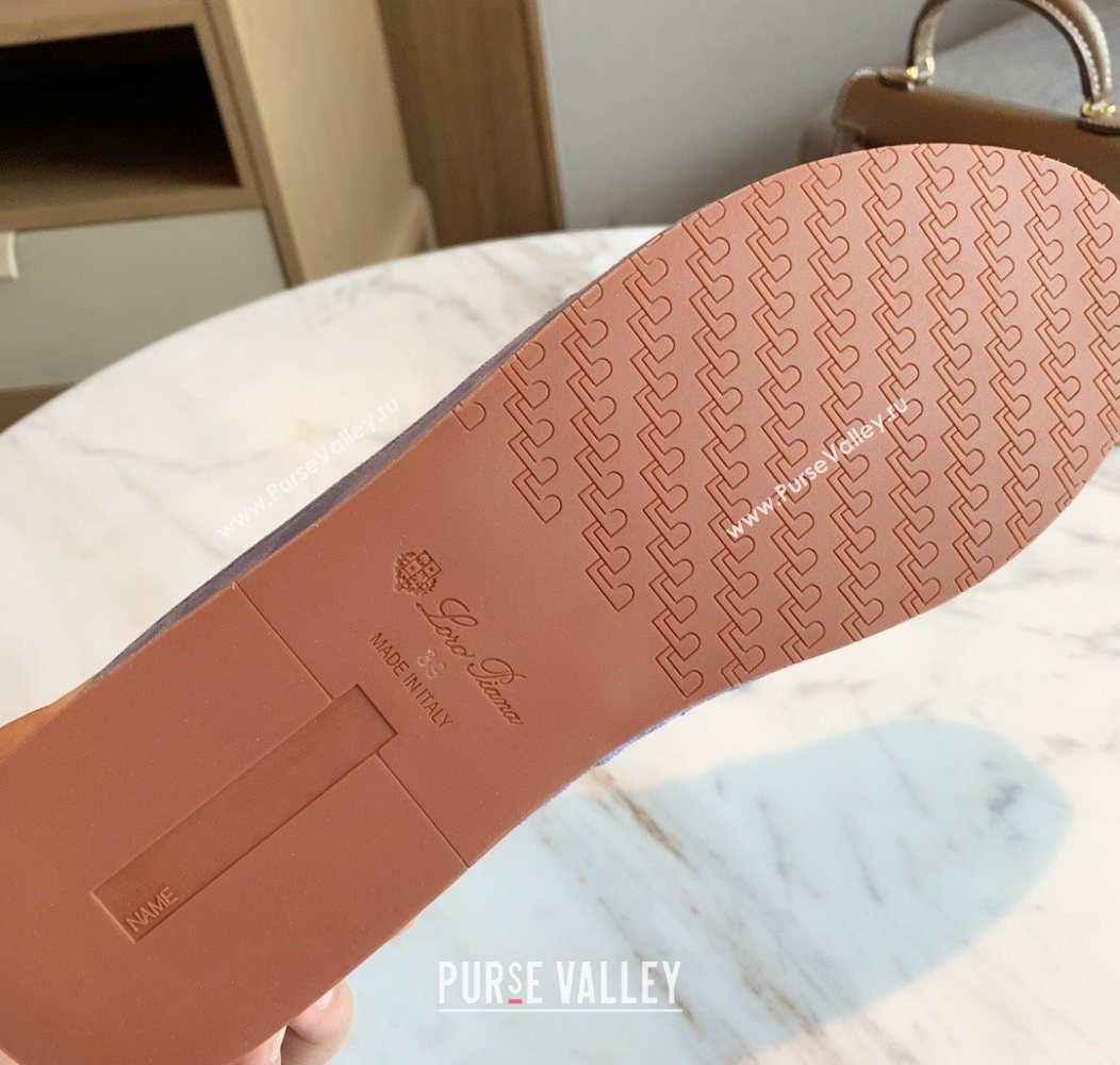 Loro Piana High Top Sneakers/Ankle Boots in Suede and Wool Fur Light Blue 2025 LP111304 (HH-251211057)