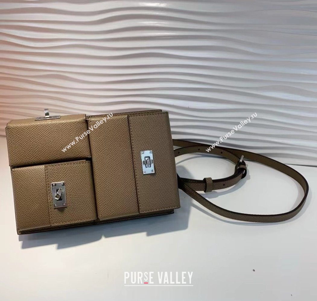 Hermes Kelly Multipocket To Go Pouch with Silver-Tone Hardware Grey 2025 (99-250618024)