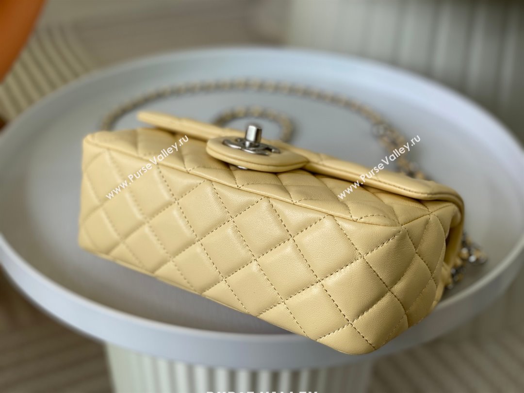 Chanel Lambskin Small Flap Bag with Metal Ball AS1787 Yellow/Silver 2024 (SM-24040206)