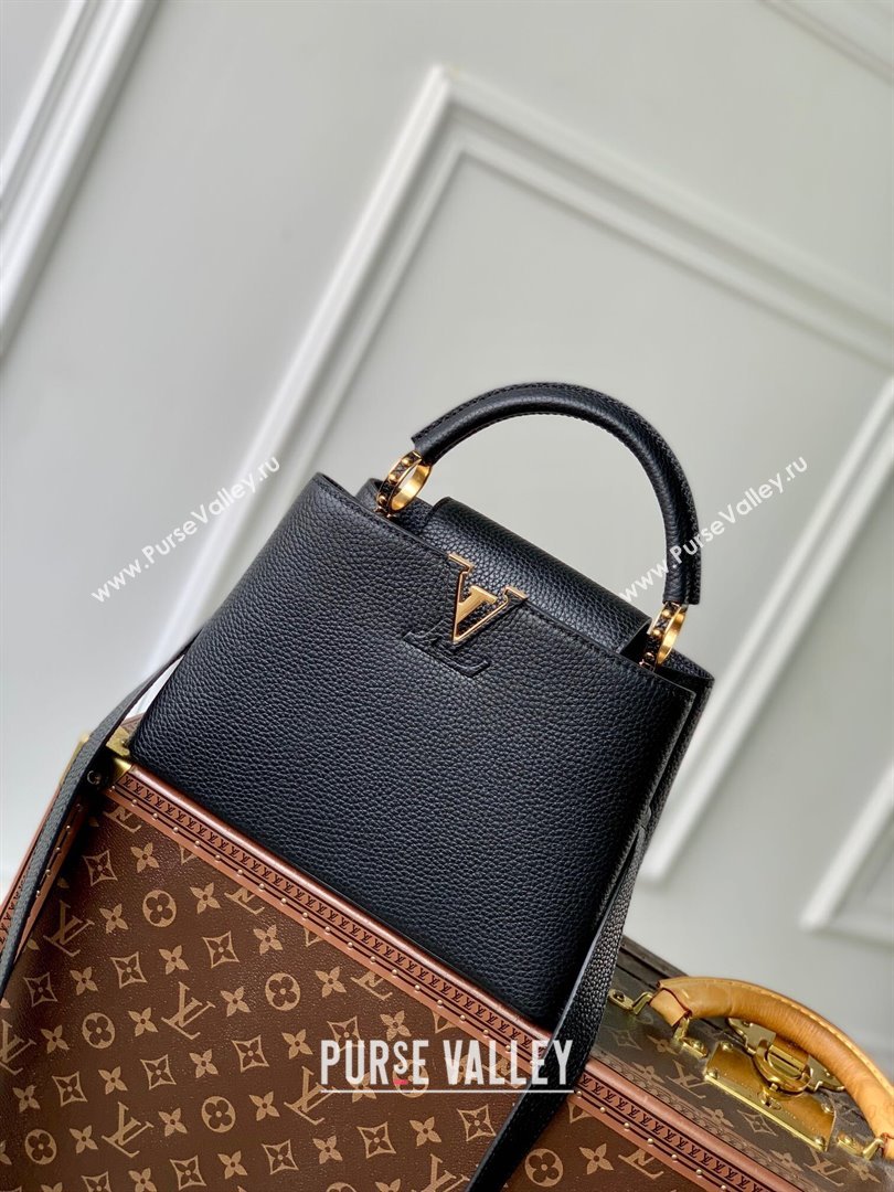 Louis Vuitton Capucines BB Bag in Taurillon Leather M24727 Black 2024 (K-24090709)