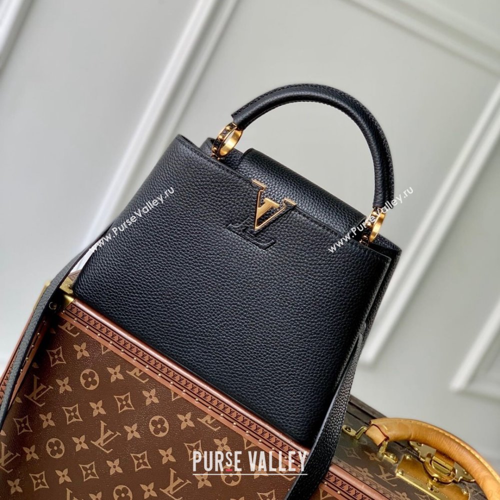 Louis Vuitton Capucines BB Bag in Taurillon Leather M24727 Black 2024 (K-24090709)