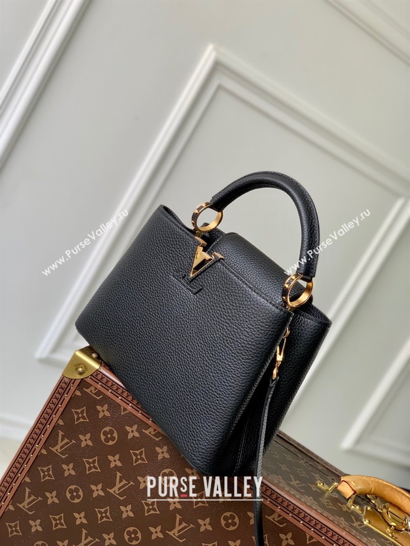 Louis Vuitton Capucines BB Bag in Taurillon Leather M24727 Black 2024 (K-24090709)