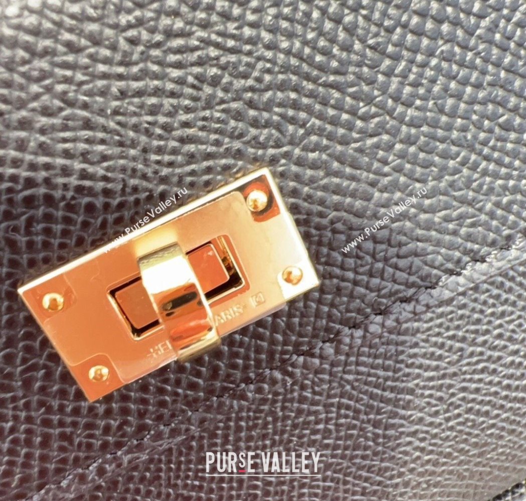 Hermes Kelly Multipocket To Go Pouch with Gold-Tone Hardware Black 2025 (99-250618025)