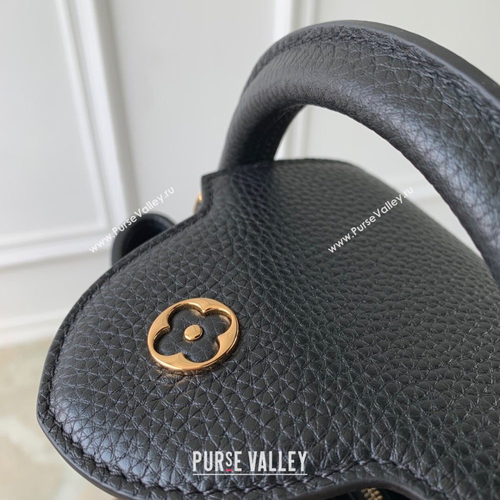 Louis Vuitton Capucines BB Bag in Taurillon Leather M24727 Black 2024 (K-24090709)