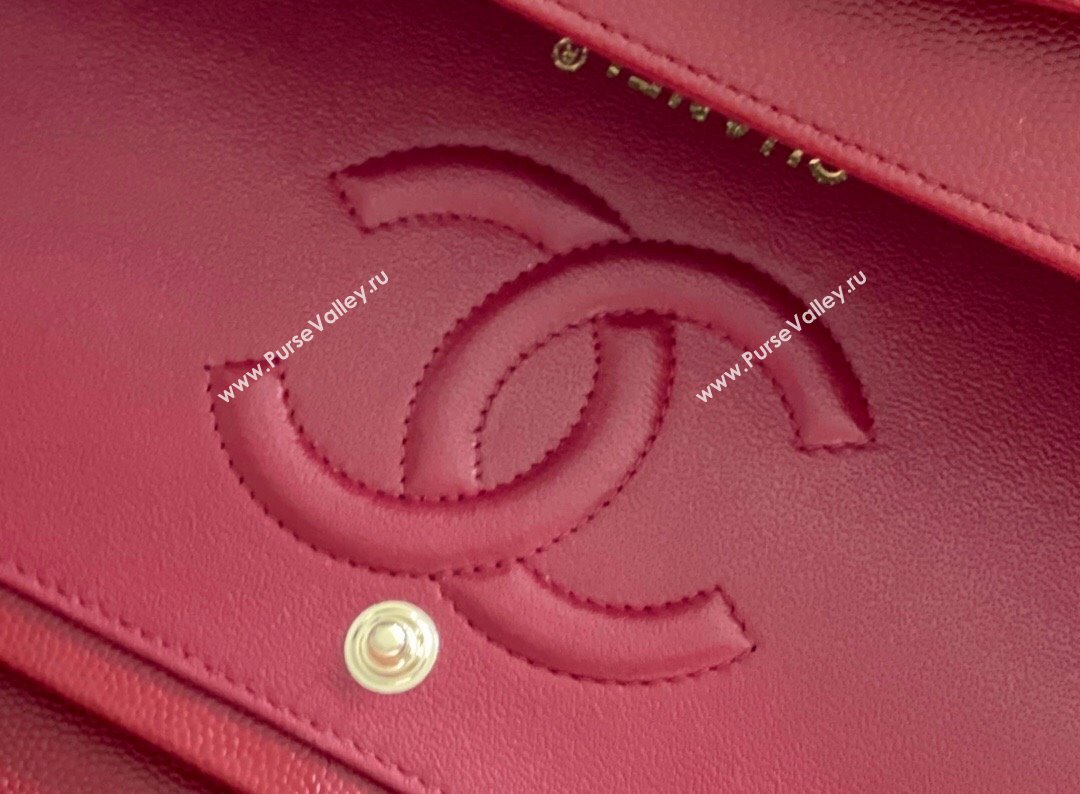 Chanel Grained Calfskin Medium Classic Flap Bag A01112 Burgundy/Light Gold 2023 Original Quality (MHE-23121808)