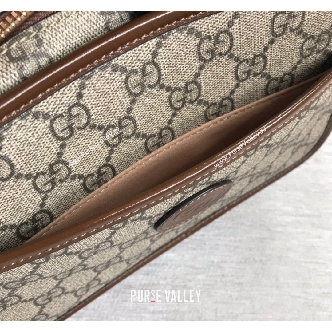 Gucci GG Canvas Mini bag with Interlocking G 658572 Beige/Brown 2021 (DLH-21090343)