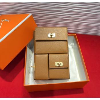 Hermes Kelly Multipocket To Go Pouch with Gold-Tone Hardware Brown 2025 (99-250618026)
