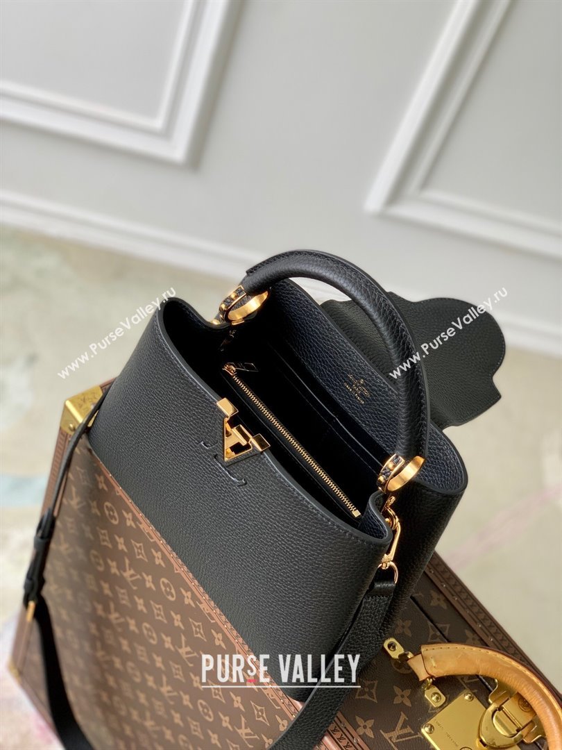 Louis Vuitton Capucines BB Bag in Taurillon Leather M24727 Black 2024 (K-24090709)