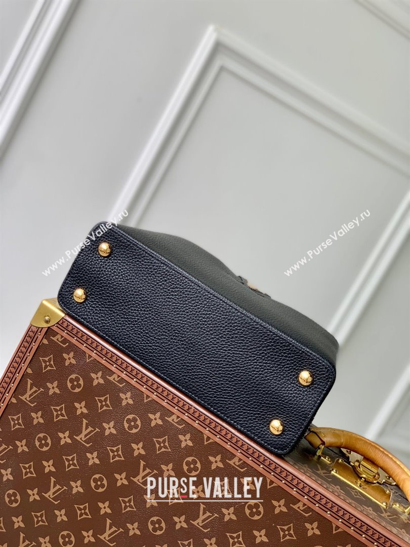 Louis Vuitton Capucines MM Bag in Taurillon Leather M24727 Black 2024 (K-24090710)