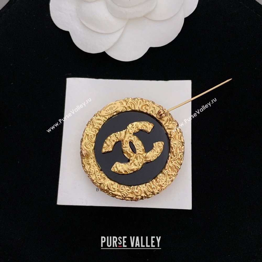 Chanel Vintage Brooch CH110411 Gold/Black 2024 (YF-24110411)