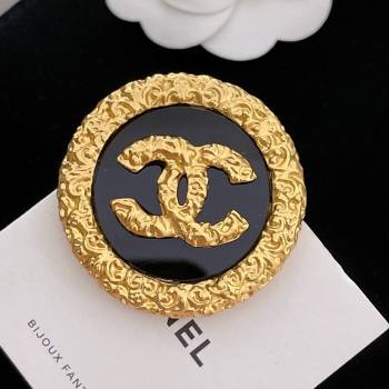 Chanel Vintage Brooch CH110411 Gold/Black 2024 (YF-24110411)