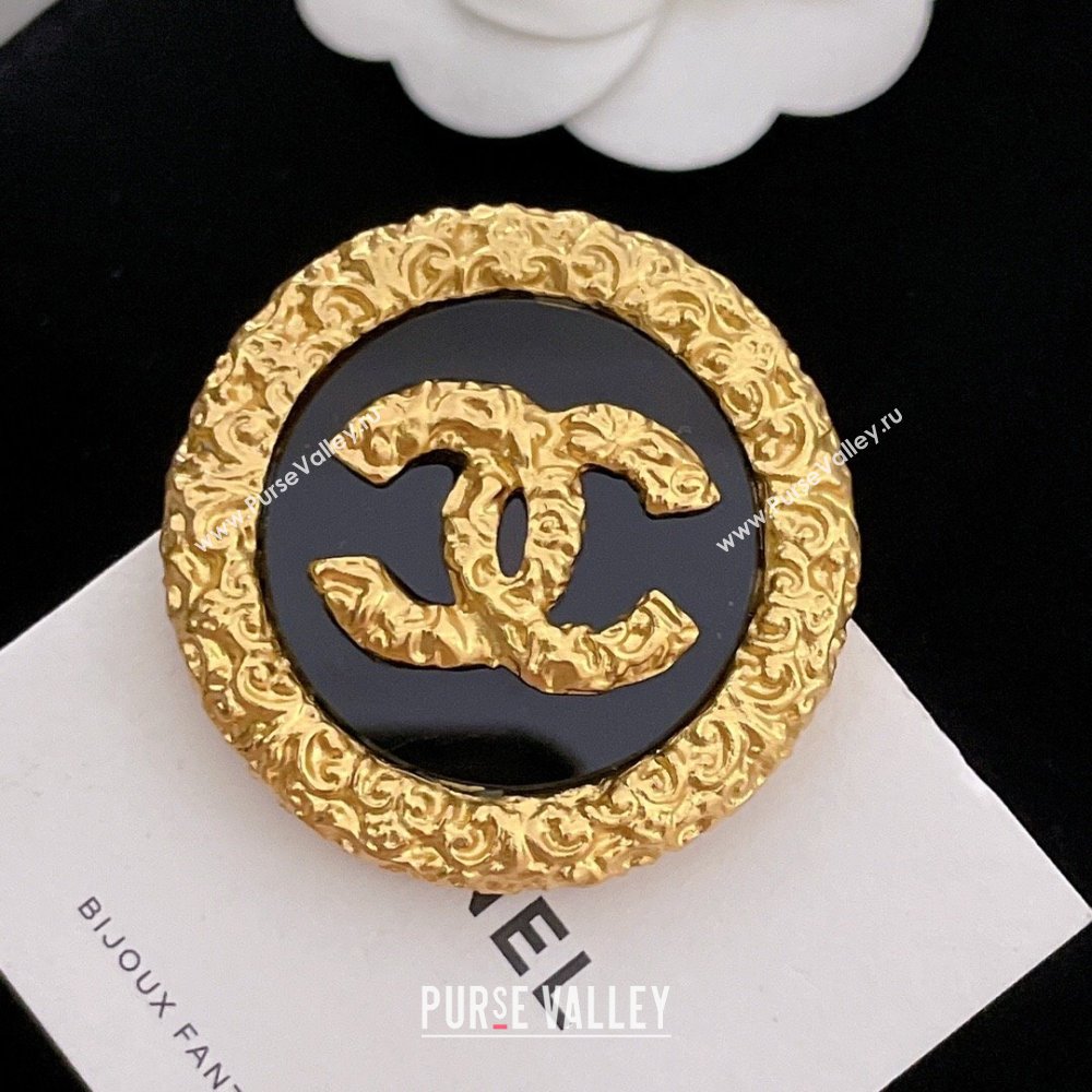 Chanel Vintage Brooch CH110411 Gold/Black 2024 (YF-24110411)