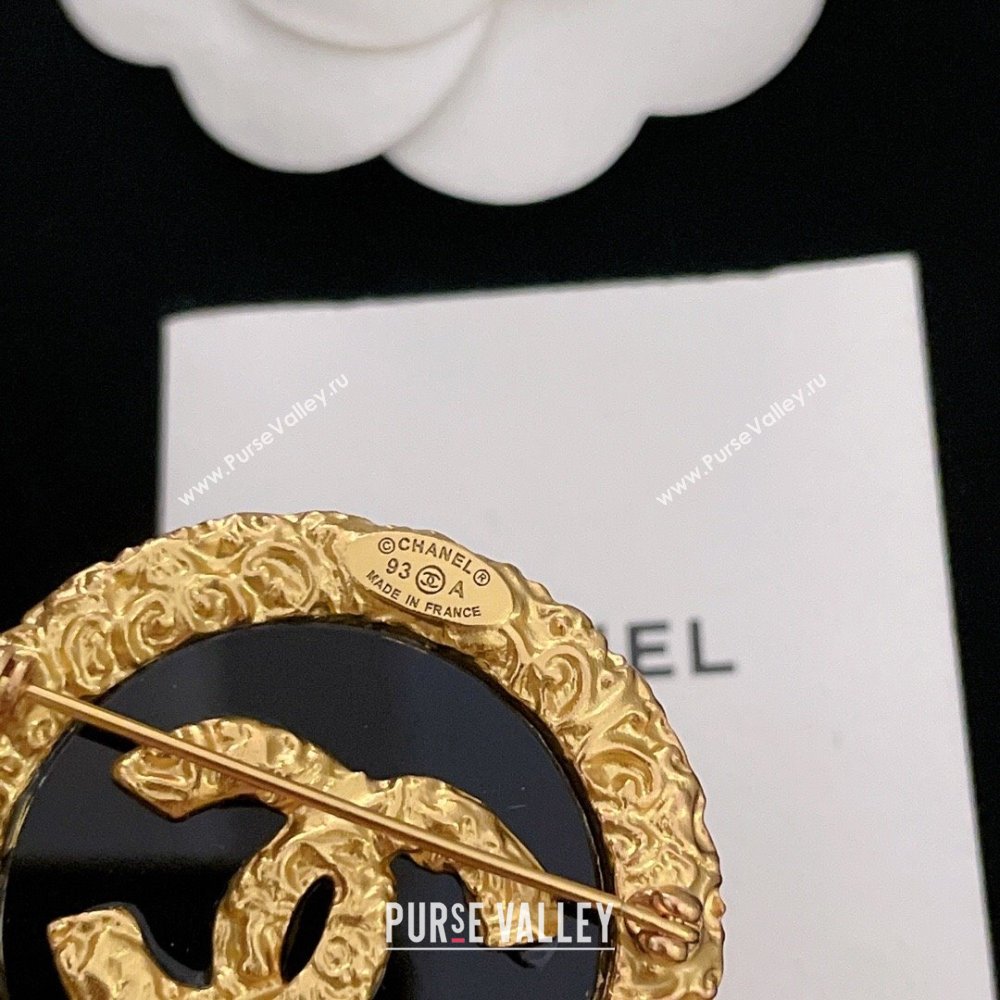 Chanel Vintage Brooch CH110411 Gold/Black 2024 (YF-24110411)