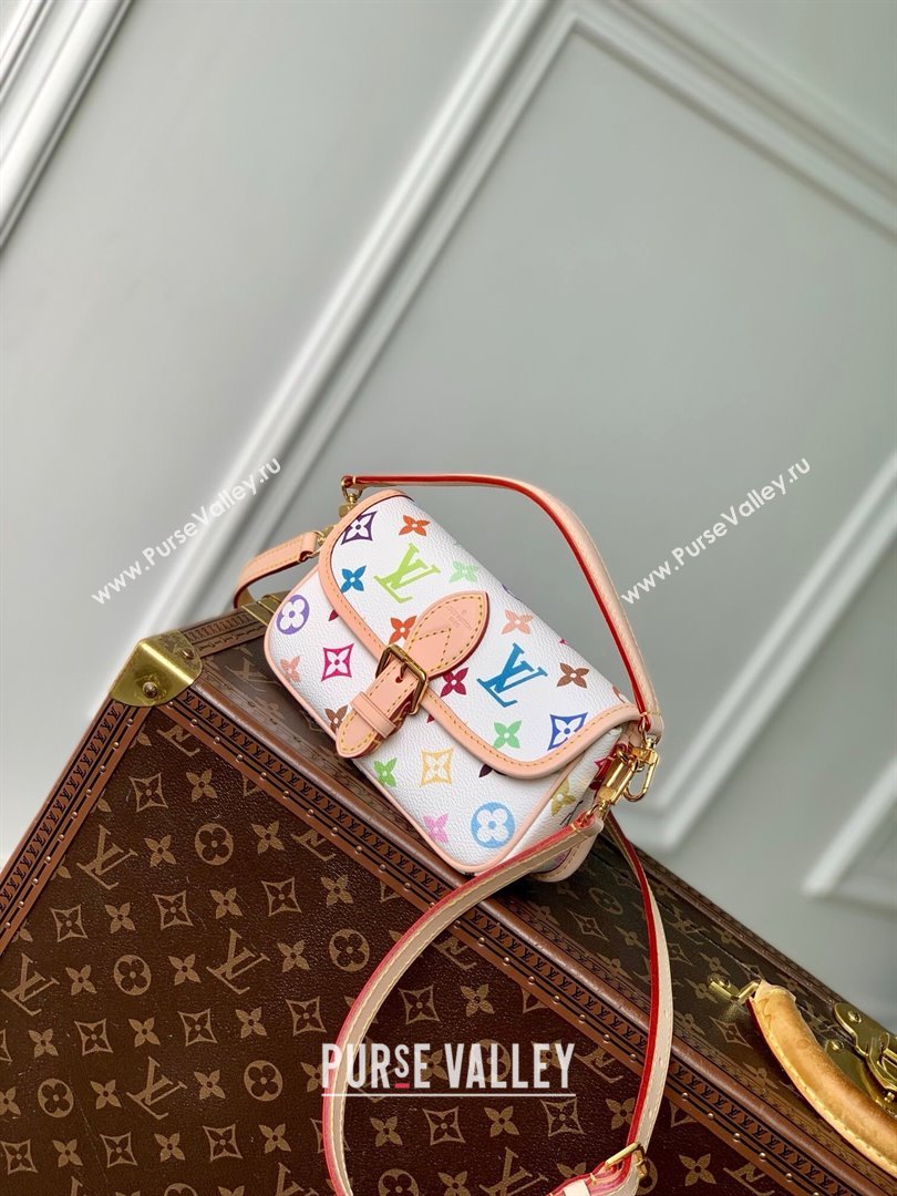 Louis Vuitton Nano Diane Bag in Multicolored Monogram Canvas M14194 White 2025 (K-25010316)