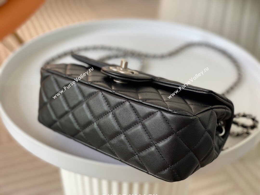 Chanel Lambskin Small Flap Bag with Metal Ball AS1787 Black/Silver 2024 (SM-24040209)