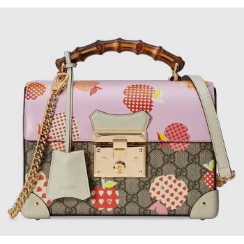 Gucci Les Pommes Padlock Small Bag 603221 Beige/Pink 2021 (DLH-21090318)