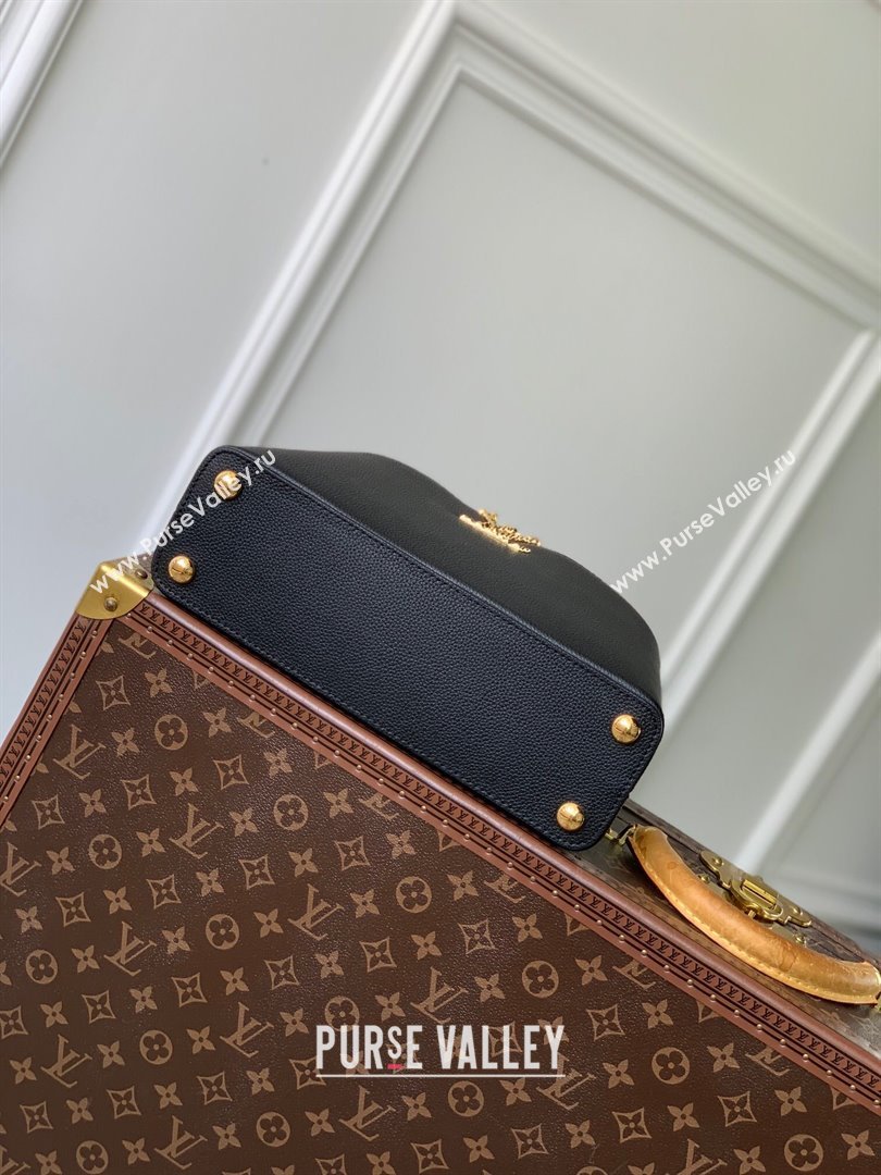 Louis Vuitton East West Capucines BB Bag in Taurillon Leather M24666 Black 2024 (K-24090712)