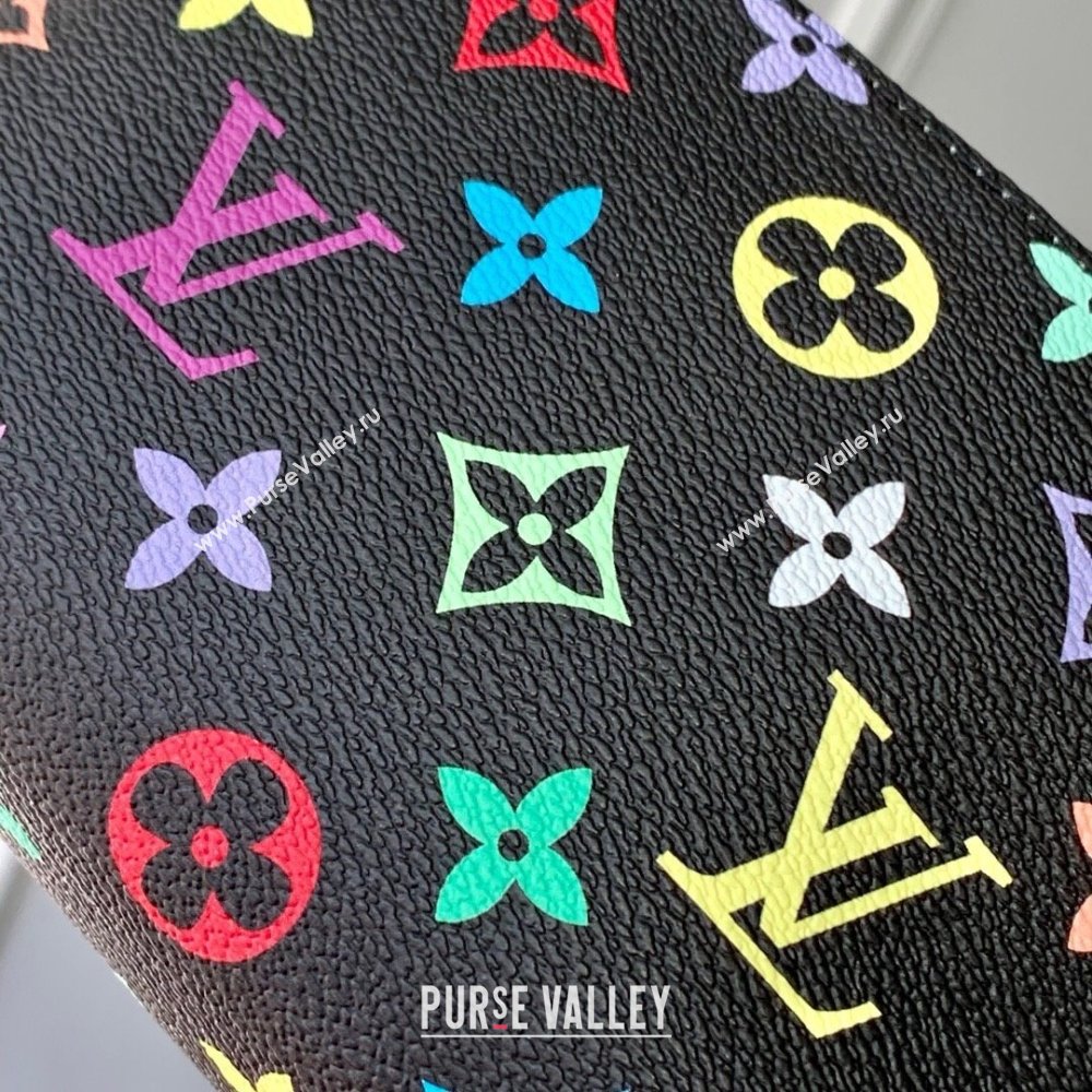 Louis Vuitton LV x TM Cosmetic Pouch PM Bag in Multicolored Monogram Canvas M13744 Black 2025 (K-25010317)