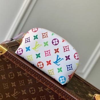 Louis Vuitton LV x TM Cosmetic Pouch PM Bag in Multicolored Monogram Canvas M13744 White 2025 (K-25010318)