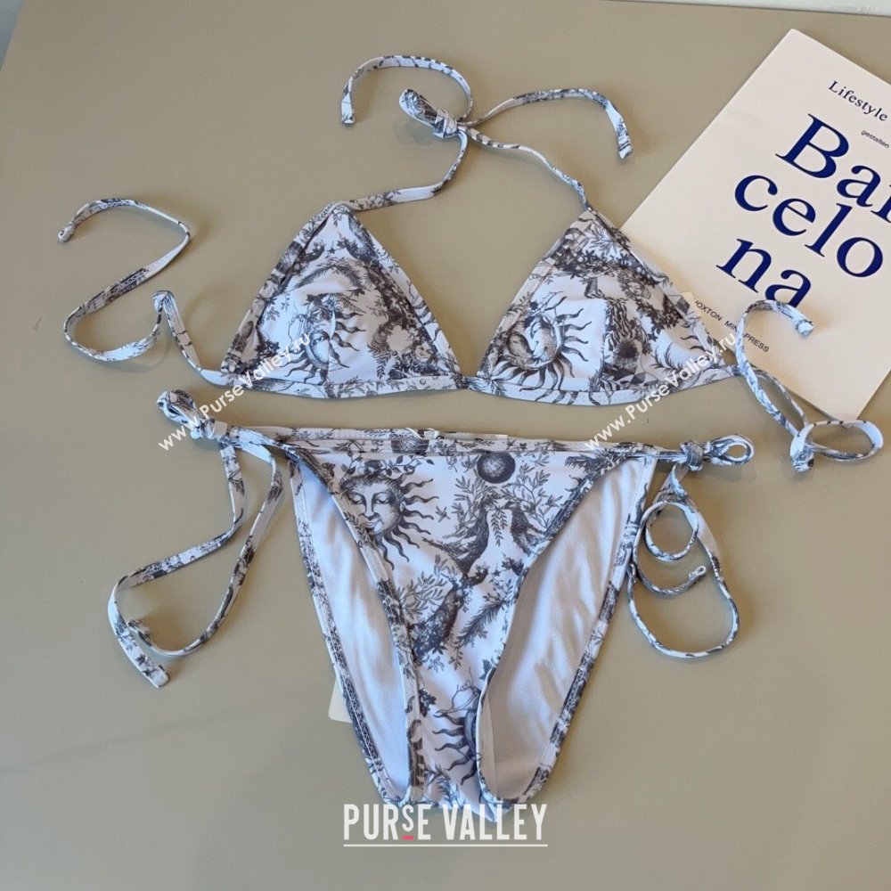 Dior Soleil Two-Pieces Swimwear White/Black 2025 (WM-250313045)