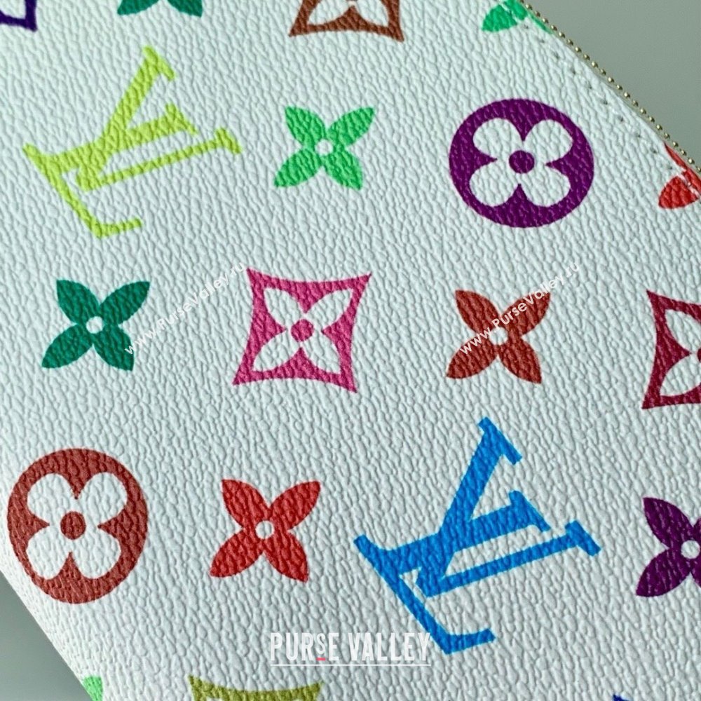 Louis Vuitton LV x TM Cosmetic Pouch PM Bag in Multicolored Monogram Canvas M13744 White 2025 (K-25010318)