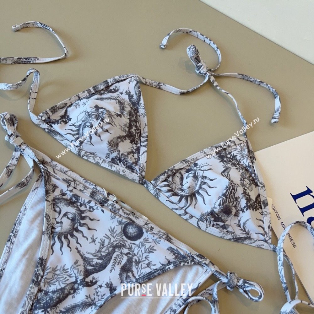 Dior Soleil Two-Pieces Swimwear White/Black 2025 (WM-250313045)