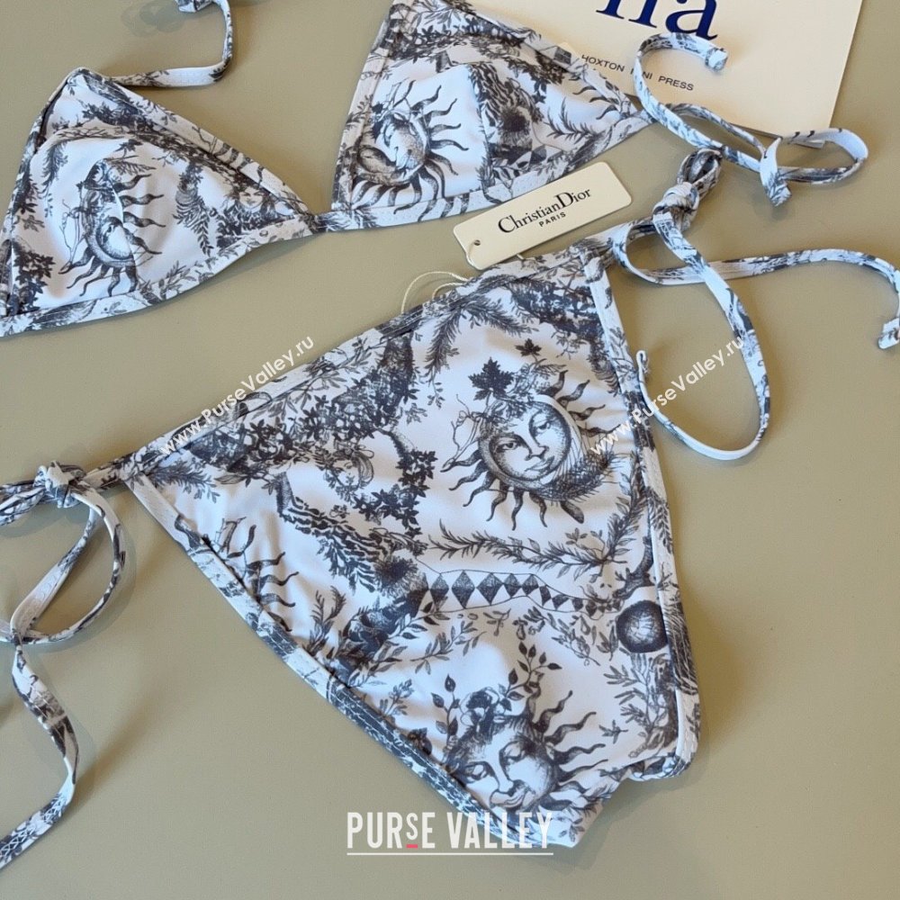 Dior Soleil Two-Pieces Swimwear White/Black 2025 (WM-250313045)