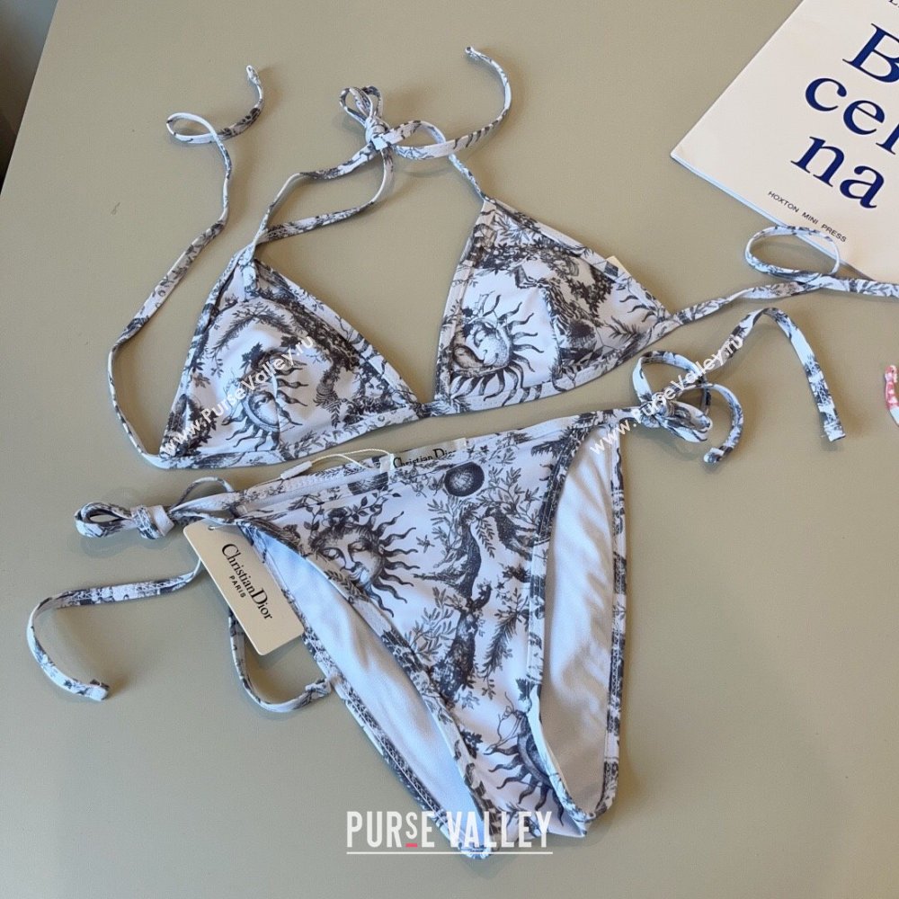 Dior Soleil Two-Pieces Swimwear White/Black 2025 (WM-250313045)