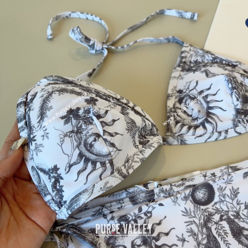 Dior Soleil Two-Pieces Swimwear White/Black 2025 (WM-250313045)