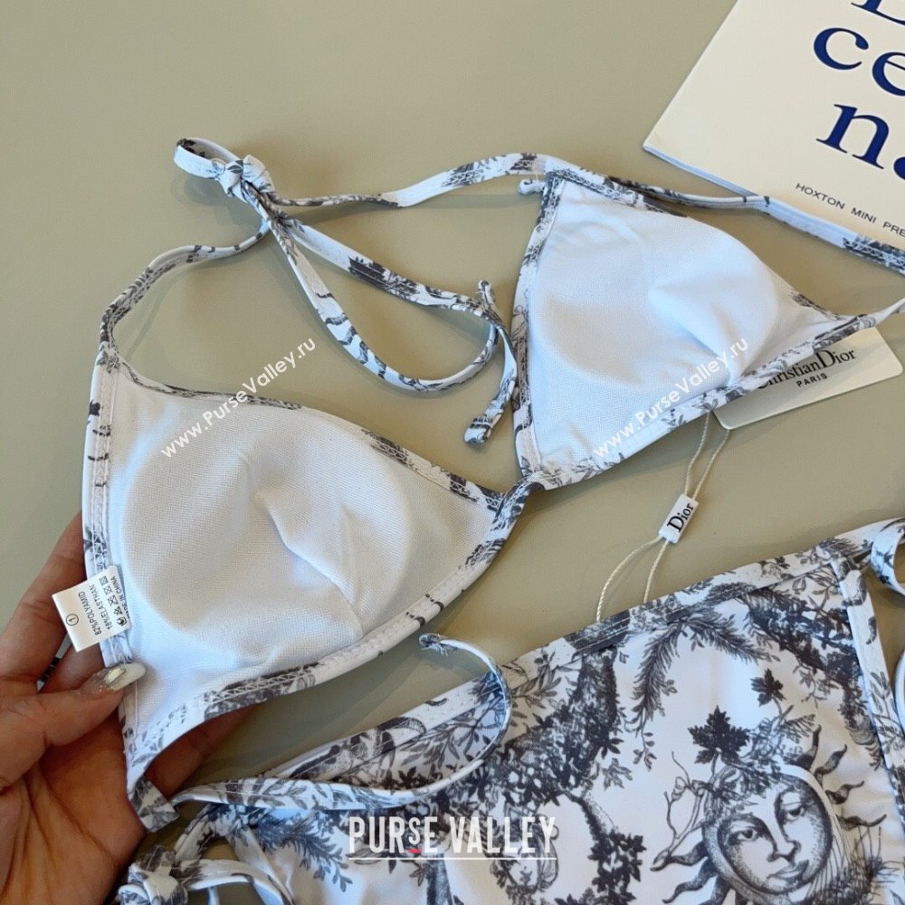 Dior Soleil Two-Pieces Swimwear White/Black 2025 (WM-250313045)