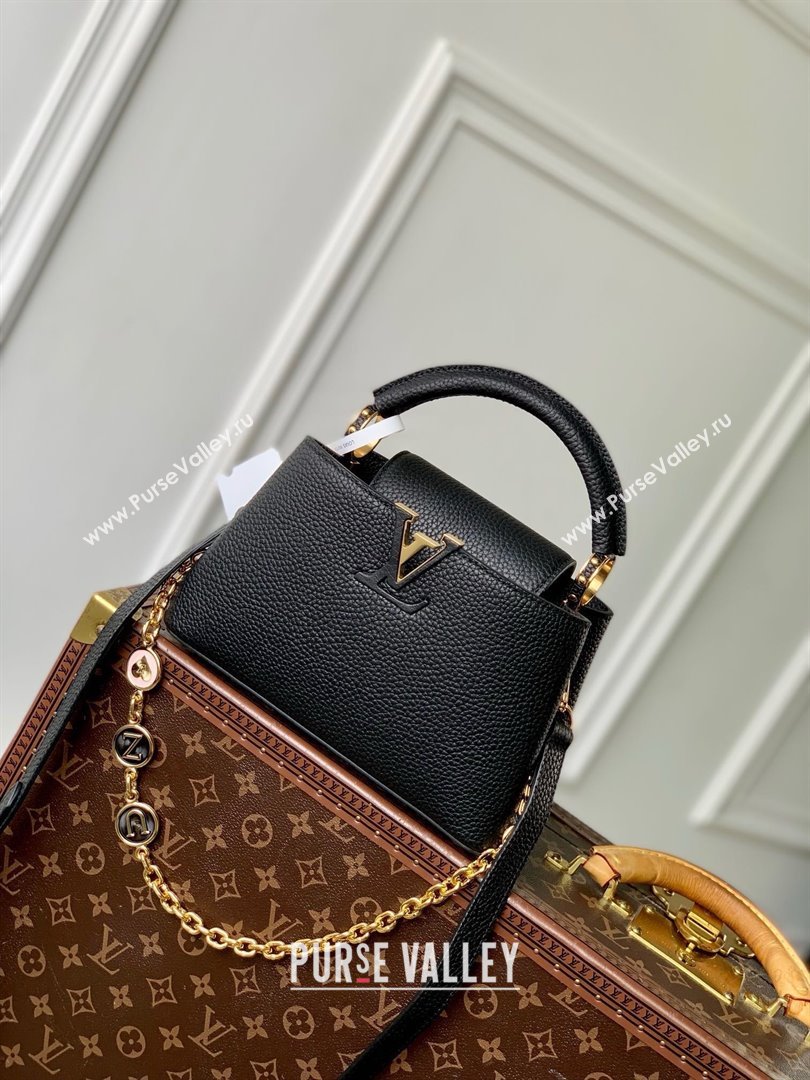 Louis Vuitton My Capucines Bag in Taurillon Leather K00014 Black 2025 (K-25010701)