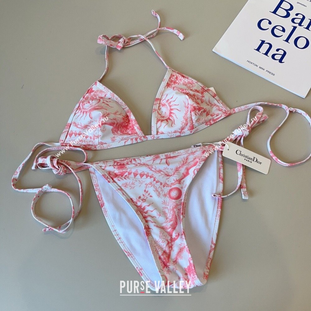 Dior Soleil Two-Pieces Swimwear White/Pink 2025 (WM-250313046)