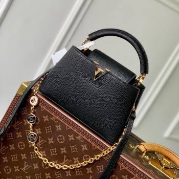 Louis Vuitton My Capucines Bag in Taurillon Leather K00014 Black 2025 (K-25010701)