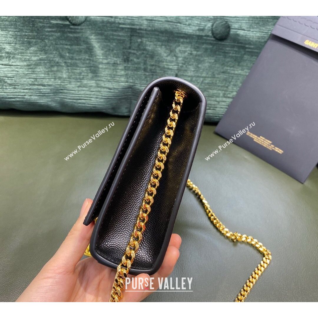 Saint Laurent Kate Small Chain and Tassel Bag in Grain Leather 474366 Black/Gold 2021 TOP (JUND-210823060)