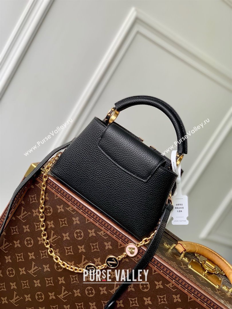 Louis Vuitton My Capucines Bag in Taurillon Leather K00014 Black 2025 (K-25010701)