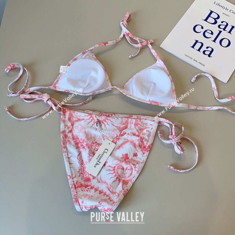 Dior Soleil Two-Pieces Swimwear White/Pink 2025 (WM-250313046)