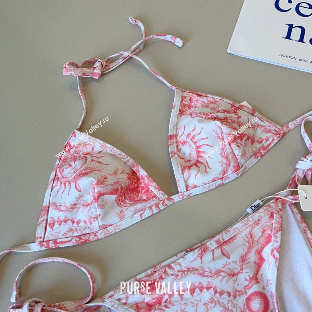 Dior Soleil Two-Pieces Swimwear White/Pink 2025 (WM-250313046)