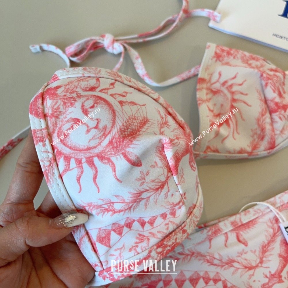 Dior Soleil Two-Pieces Swimwear White/Pink 2025 (WM-250313046)
